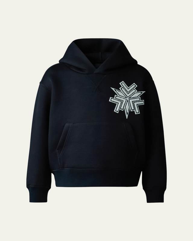 Kid's Dru Snowflake Embroidered Hoodie, Size 2-
